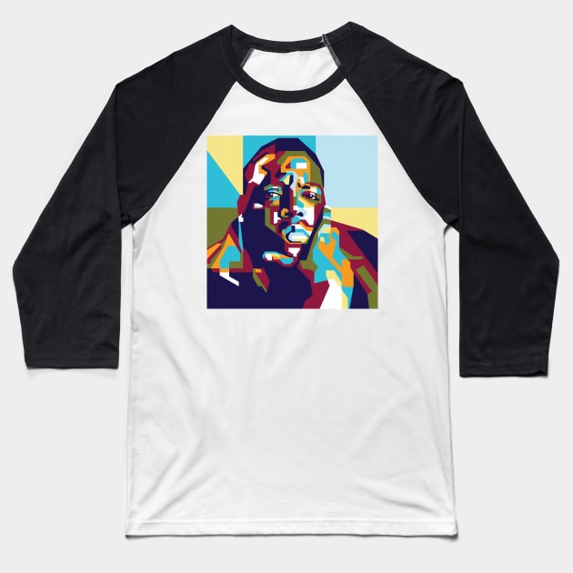 Abstract rapper popart Baseball T-Shirt by smd90